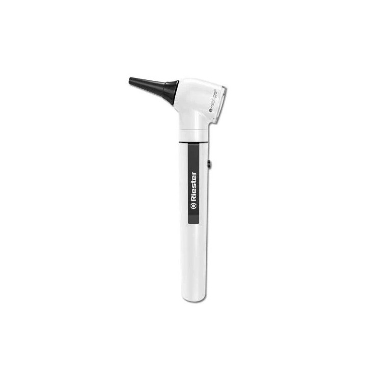 Otoscopio Riester E-SCOPE luz halógena Fibra óptica blanco Otoscopio Riester E-SCOPE luz halógena Fibra óptica blanco
