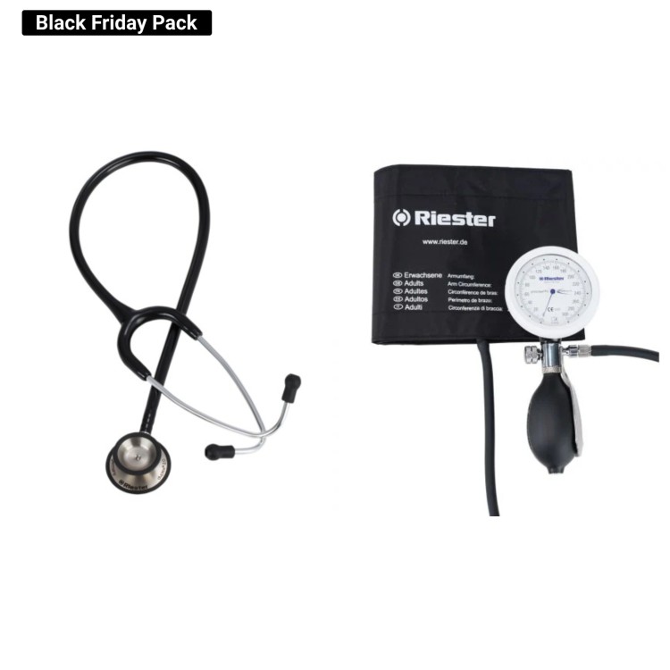 Estetoscópio  Riester Duplex 2.0 + monitor de pressão arterial Riester Minus II